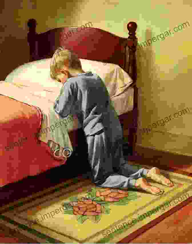 A Young Child Kneels At Their Bedside, Their Hands Clasped In Prayer. Pass Your Faith To Your Children: Through The Simple Practice Of Teaching Your Child To Pray