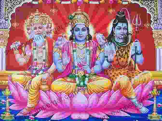 Bhagavan Dattaatreya, A Revered Deity In Hinduism, Depicted With Three Heads Symbolizing The Trinity Of Brahma, Vishnu, And Shiva. ESSENCE OF BHAGAVAN DATTAATREYA : MAGNIFICENCE OF TRIPURAMBIMKA