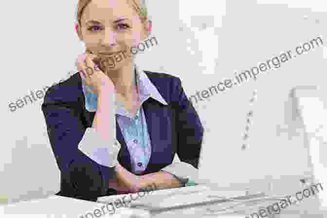 Confident Woman At Office Desk, Exuding Glamour Beauty At Office2