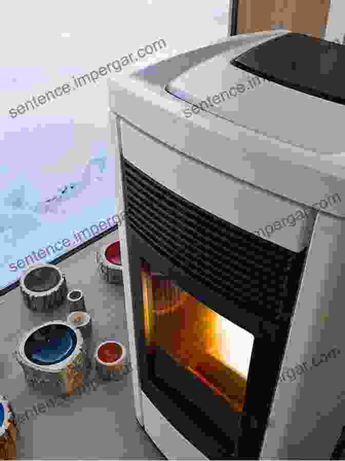 Image Of A Modern Pellet Stove With A Large Window, Providing A Mesmerizing View Of The Flames. Fire Places: A Practical Design Guide To Fireplaces And Stoves Indoors And Out