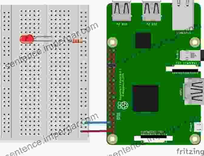 Image Of A Raspberry Pi Connected To A Breadboard With LED Lights Learning VBA With Raspberry Pi