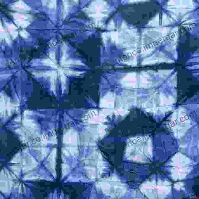 Shibori Dyed Fabric With Intricate Indigo Patterns Colour Fabric: Step By Step Fabric Dyeing: Chemical Fabric Dye