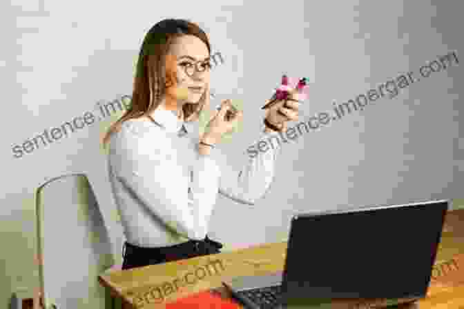 Woman Applying Makeup In Office Setting Beauty At Office2